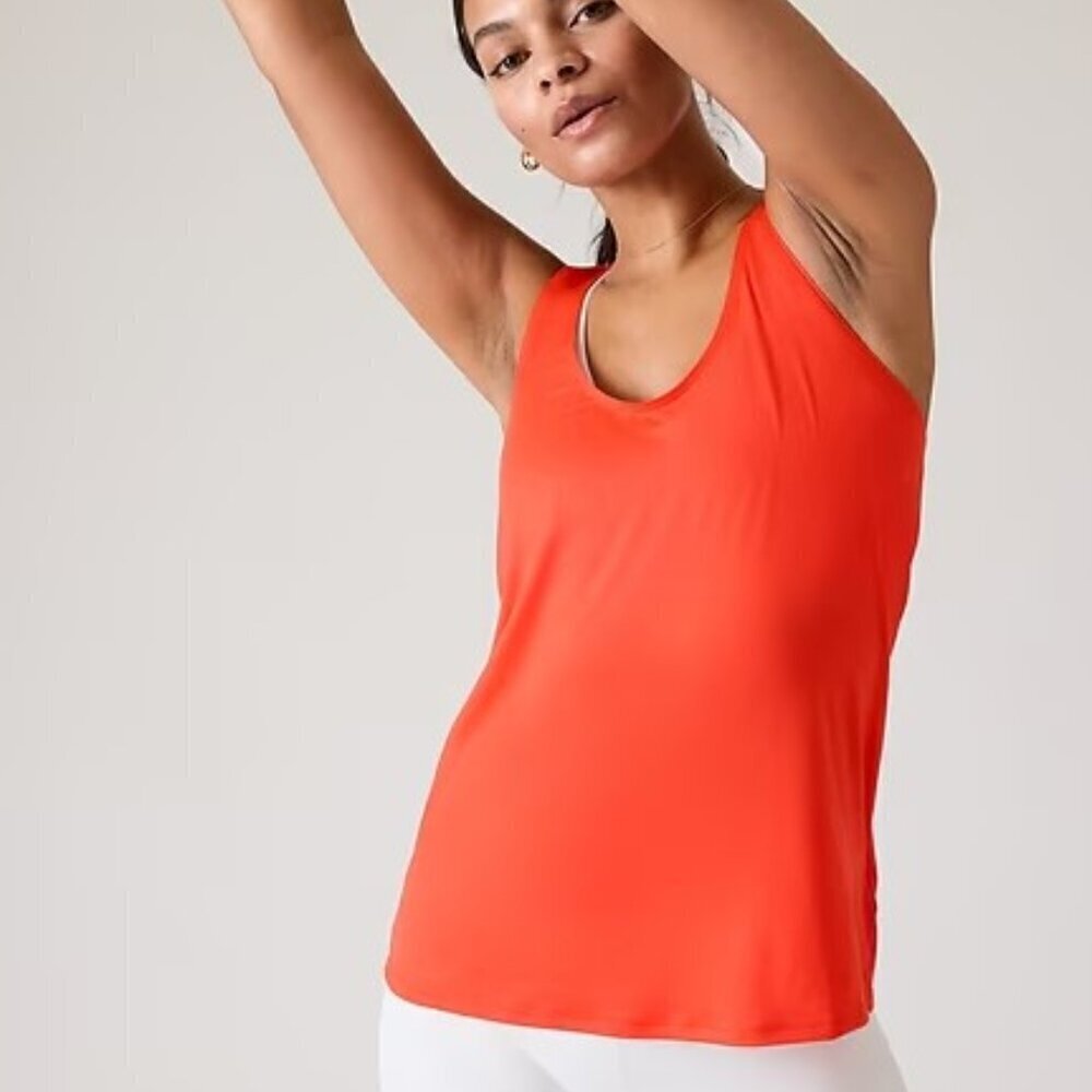 NWT Athleta Chi Scoop Tank - L Vermillion